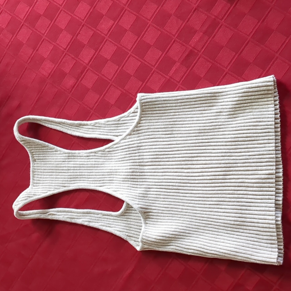 Intimately Free People Ribbed Racerback Tank Top Size Medium - Picture 2 of 6